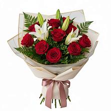 Букет цветов из:  Лилии и Розы в Шушенском