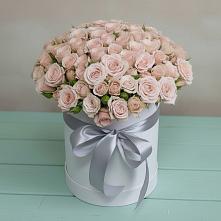 Цветочная композиция из Розы в шляпной коробке в Шушенском