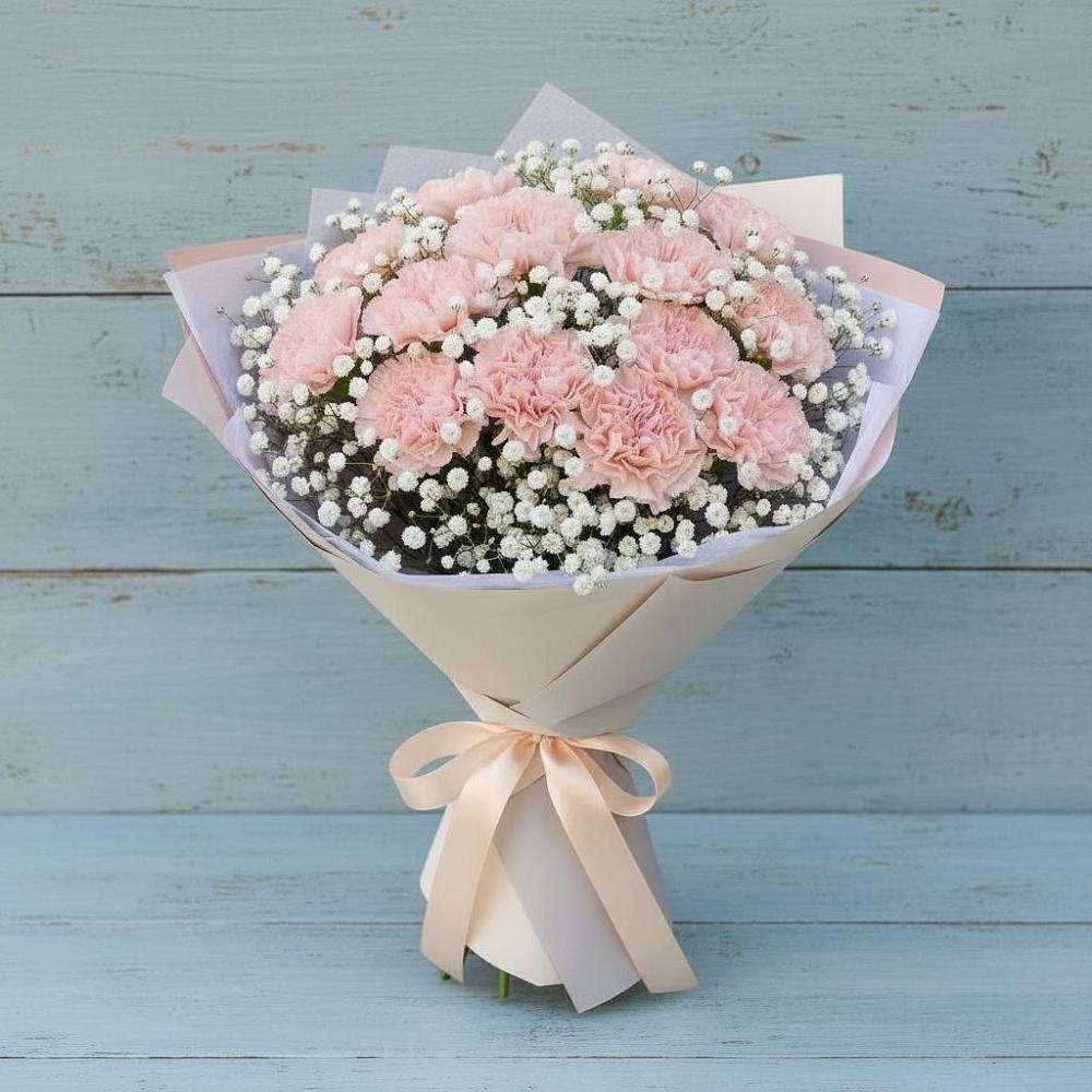 Букет цветов из: Гвоздики в Шушенском