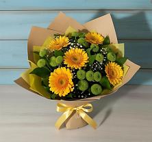 Букет цветов из:  Герберы и Хризантемы в Шушенском