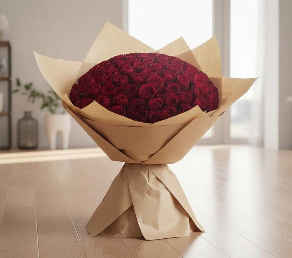 Букет 101 Красная роза в Шушенском