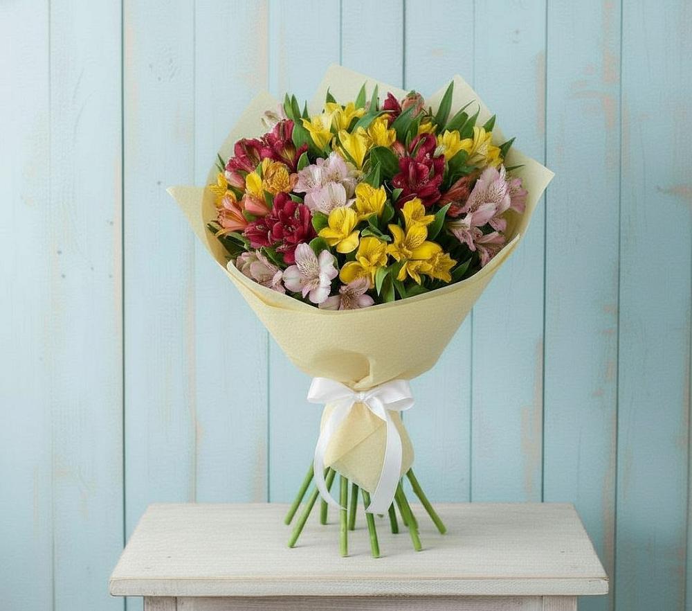 Букет цветов из: Альстромерии в Шушенском