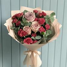 Букет цветов из:  Гвоздики и Розы #REPLACE_PRED# Шушенском